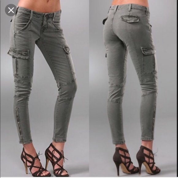 olive cargo skinny jeans